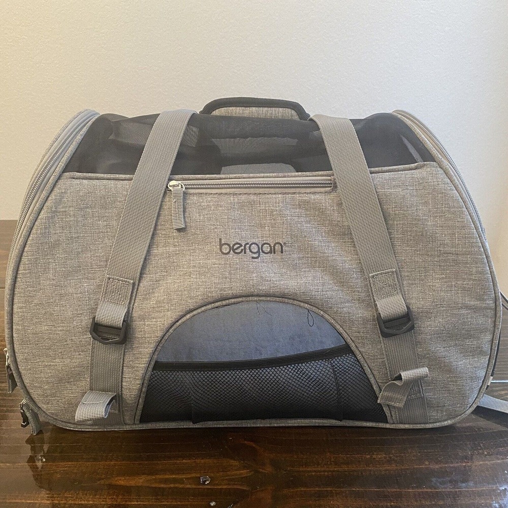 Bergan Comfort Carrier Bag Airline Approved small Pets Dog/Cat Small Gray